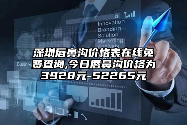 深圳唇鼻沟价格表在线免费查询,今日唇鼻沟价格为3928元-52265元