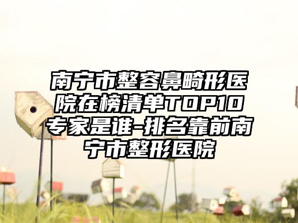 南宁市整容鼻畸形医院在榜清单TOP10骨干医生是谁-排名靠前南宁市整形医院