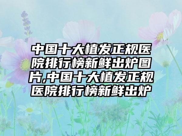 中国十大植发正规医院排行榜新鲜出炉图片,中国十大植发正规医院排行榜新鲜出炉