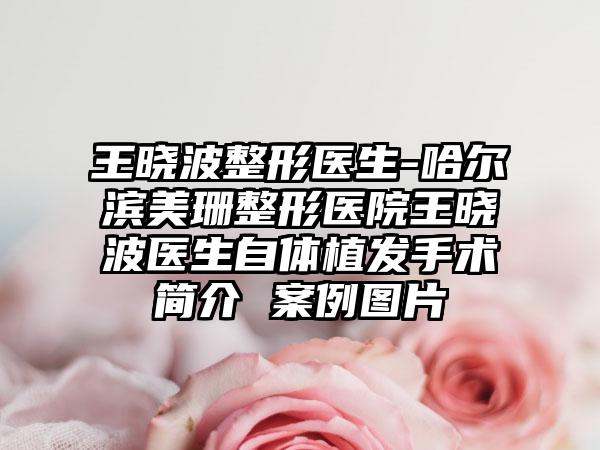 王晓波整形医生-哈尔滨美珊整形医院王晓波医生自体植发手术简介 实例图片