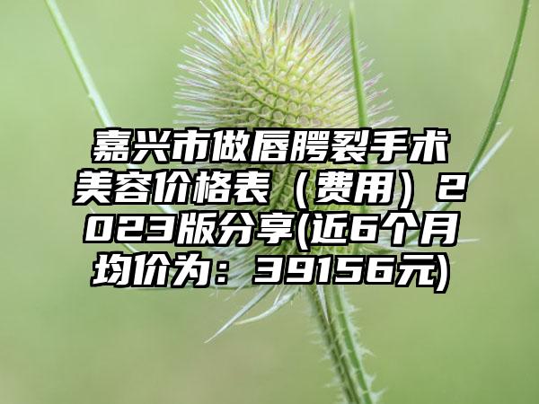 嘉兴市做唇腭裂手术美容价格表（费用）2023版分享(近6个月均价为：39156元)