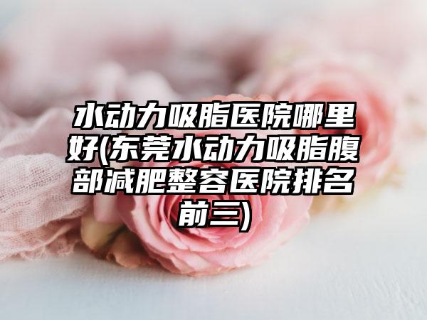 水动力吸脂医院哪里好(东莞水动力吸脂腹部减肥整容医院排名前三)