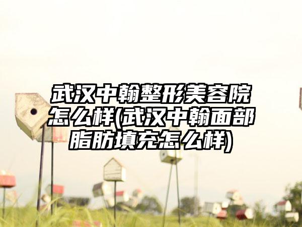 武汉中翰整形美容院怎么样(武汉中翰面部脂肪填充怎么样)