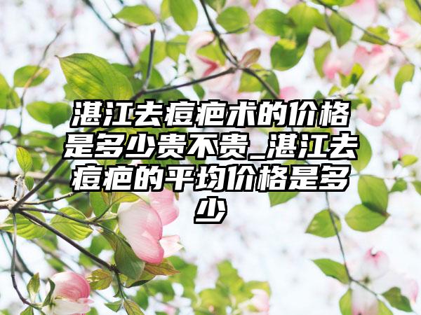 湛江去痘疤术的价格是多少贵不贵_湛江去痘疤的平均价格是多少