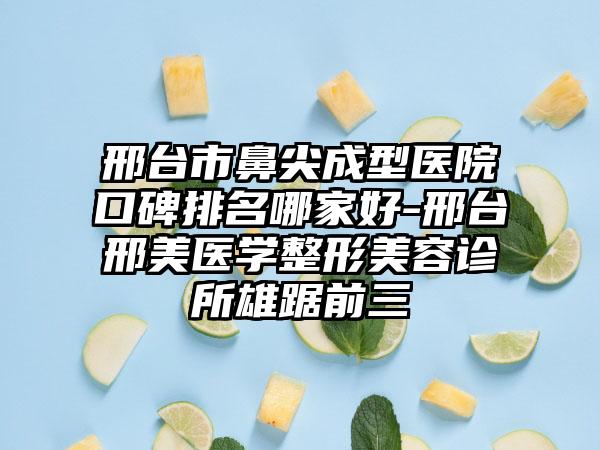 邢台市鼻尖成型医院口碑排名哪家好-邢台邢美医学整形美容诊所雄踞前三