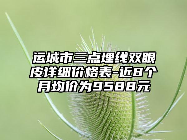 运城市三点埋线双眼皮详细价格表-近8个月均价为9588元