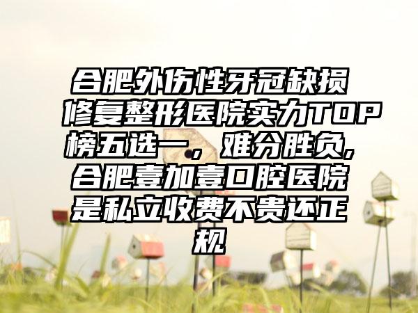 合肥外伤性牙冠缺损修复整形医院实力TOP榜五选一，难分胜负,合肥壹加壹口腔医院是私立收费不贵还正规