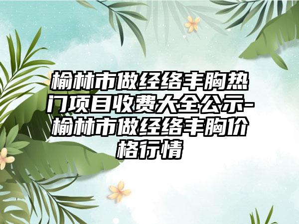 榆林市做经络丰胸热门项目收费大全公示-榆林市做经络丰胸价格行情