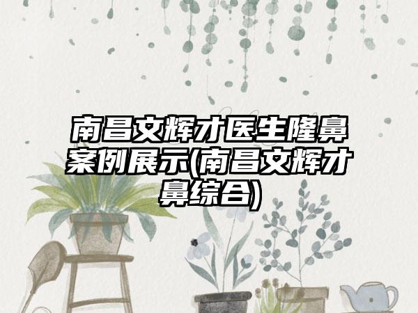 南昌文辉才医生隆鼻实例展示(南昌文辉才鼻综合)