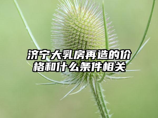 济宁大乳房再造的价格和什么条件相关