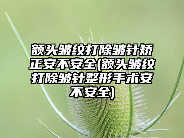 额头皱纹打除皱针矫正安不安好(额头皱纹打除皱针整形手术安不安好)