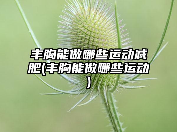 丰胸能做哪些运动减肥(丰胸能做哪些运动)