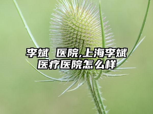 李斌 医院,上海李斌医疗医院怎么样