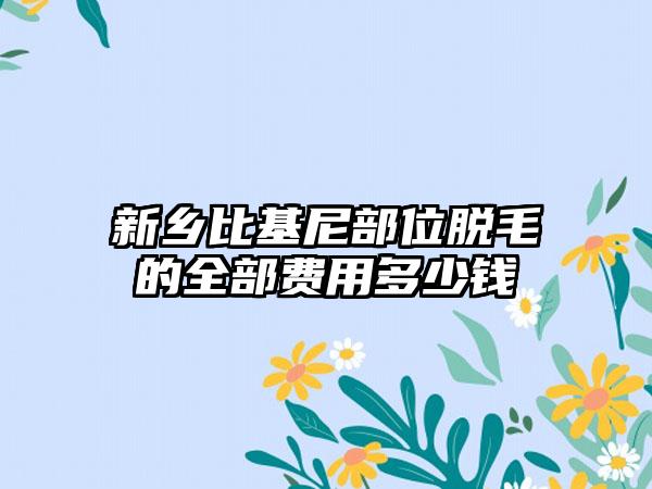 新乡比基尼部位脱毛的全部费用多少钱