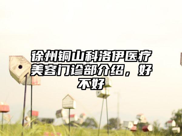 徐州铜山科洛伊医疗美容门诊部介绍，好不好