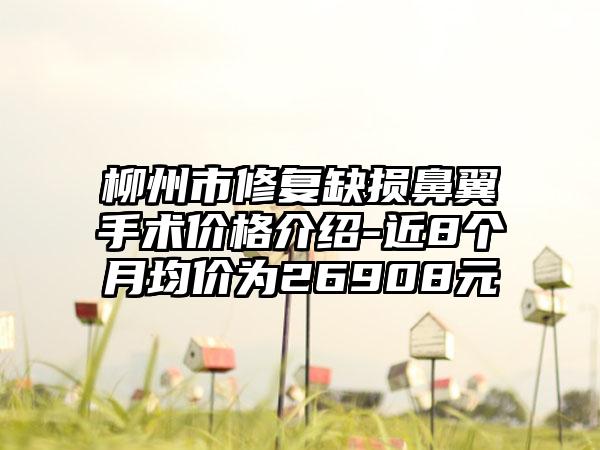 柳州市修复缺损鼻翼手术价格介绍-近8个月均价为26908元