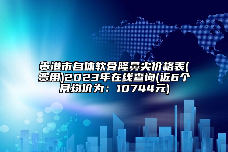 贵港市自体软骨隆鼻尖价格表(费用)2023年在线查询(近6个月均价为：10744元)